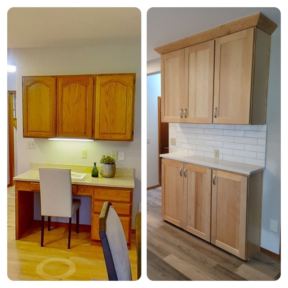 Flooring N More - Kitchen desk to cabinets - Cabinetry Near Me - Kent, Washington Flooring N More - Kitchen desk to cabinets - Cabinetry Near Me - Kent, Washington