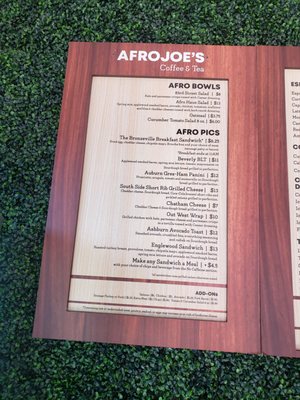Menu photo 5 Afro Joe’s Coffee & Tea Chicago, IL