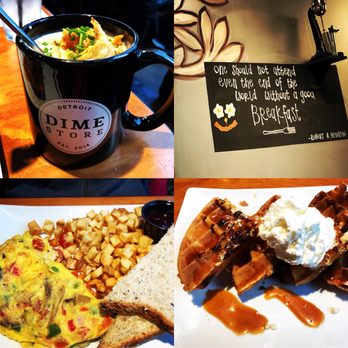 Dime Store - Girlscoutwaffle, vegetarian omelette , cauliflower soup! - Breakfast & Brunch Near Me - Detroit, Michigan