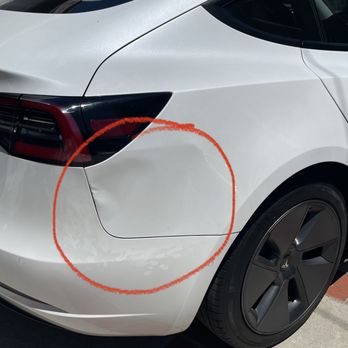 PUR Collision Center - Before - can't really see it but there's a huge dent from accidentally backing into a tree - Body Shops Near Me - Glendale, California PUR Collision Center - Before - can't really see it but there's a huge dent from accidentally backing into a tree - Body Shops Near Me - Glendale, California