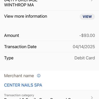 Center Nails Spa - them literally stealing from me. i have my receipt with the 70$ total. - Nail Technicians Near Me - Winthrop, Massachusetts Center Nails Spa - them literally stealing from me. i have my receipt with the 70$ total. - Nail Technicians Near Me - Winthrop, Massachusetts