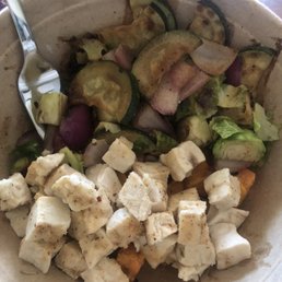 Build a Bowl (Small) chicken, zuc, red onion, brussels and sweet potato Build a Bowl (Small) chicken, zuc, red onion, brussels and sweet potato