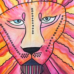 Go Boldly - Abstract Lion