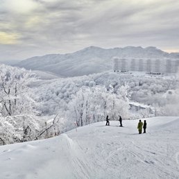 Winter Time Top of Sugar Mountain looking at SugarTop condos