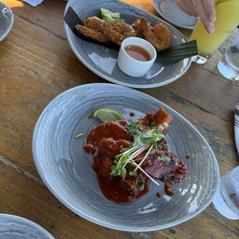 Duke's La Jolla - Crispy Coconut Shrimp Korean Sticky Ribs - New American Near Me - La Jolla, California