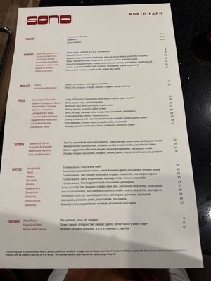 Menu photo 7 Sono North Park San Diego, CA Menu photo 7 Sono North Park San Diego, CA