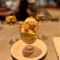 Lupi & Iris - Amaro sundae with two glasses of the sauternes recommended by the bartender. Really excellent!
