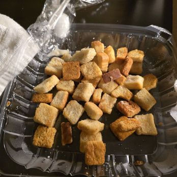 Baco's Gourmet Pizza - Croutons in my salad, a bit too much :( - Pizza Near Me - Freehold, New Jersey Baco's Gourmet Pizza - Croutons in my salad, a bit too much :( - Pizza Near Me - Freehold, New Jersey