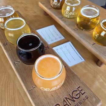 Orange Bike Brewing - Beer flight - Breweries Near Me - Portland, Maine Orange Bike Brewing - Beer flight - Breweries Near Me - Portland, Maine