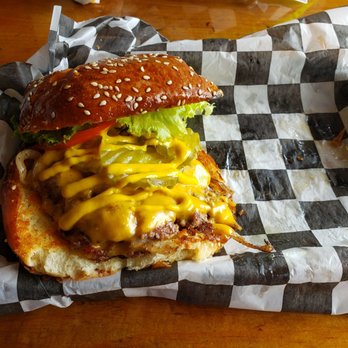 Born In A Barn - Bishop Burger (comes with fries, but after the Barncho, I had them leave them off!) - American Near Me - Laramie, Wyoming