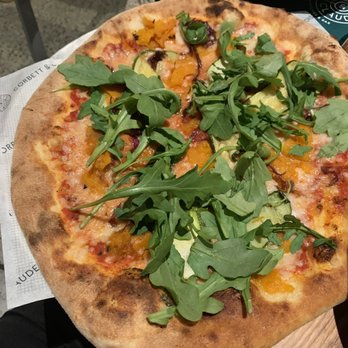 Corbett & Claude - Veggie Pizza ($23)  with Vegan cheese ($4) - Wine Bars Near Me - Upper Mount Gravatt, QLD