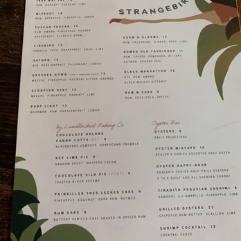 Strange Bird - Menu - Tiki Bars Near Me - Indianapolis, Indiana Strange Bird - Menu - Tiki Bars Near Me - Indianapolis, Indiana
