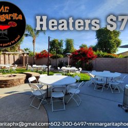 Mr. Margarita Phoenix - It's finally getting cooler at night and in the morning!! Make sure you keep your guests warm with our patio heaters!!