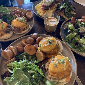 Alchemy Coffee - Shrimp eggs Benny, duck eggs Benny, and steak & eggs - Coffee & Tea Near Me - Markham, Ontario