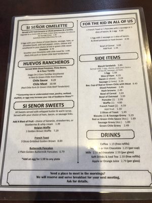 Menu photo 6 Si Señor Restaurant Farmington, NM