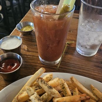 Campfire Grill - Fries and bloody mary - Bars Near Me - Flat Rock, North Carolina