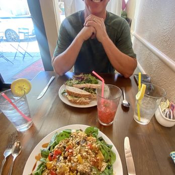 McAdoo's - Orzo and roasted vegetable salad, roasted turkey sandwich, and some random guy. - Breakfast & Brunch Near Me - Elko, Nevada