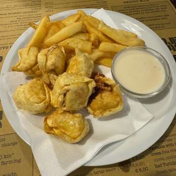 Osteria dell'Orsa - Fried tortelloni and fries - Bistros Near Me - Bologna, BO
