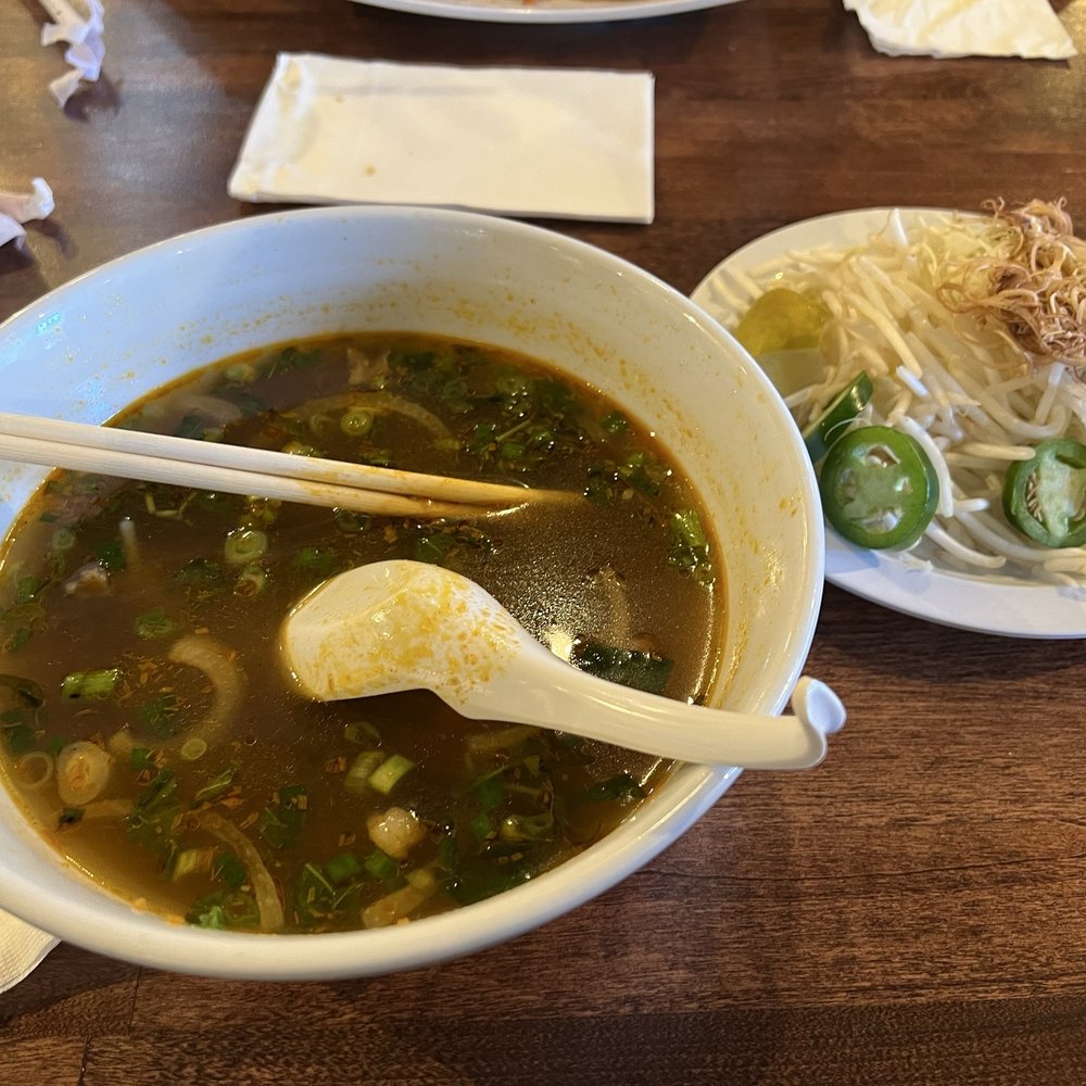 Cyclo Vietnamese Cuisine - N1 - Hue Spicy Noodle Soup - Bún Bò Huế (the after math) - Vietnamese Near Me - Chandler, Arizona