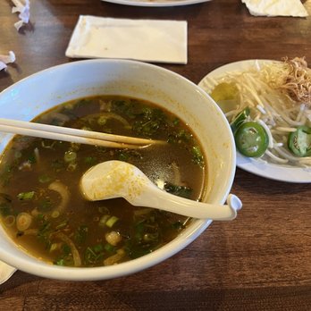 Cyclo Vietnamese Cuisine - N1 - Hue Spicy Noodle Soup - Bún Bò Huế (the after math) - Vietnamese Near Me - Chandler, Arizona