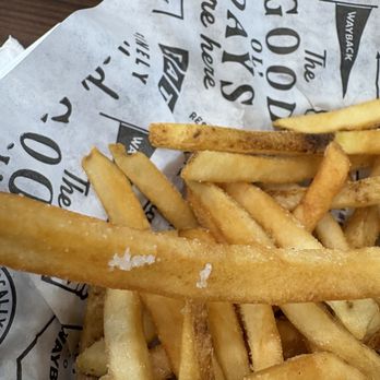 Wayback Burgers - FRIES with way too much salt - American Near Me - San Antonio, Texas Wayback Burgers - FRIES with way too much salt - American Near Me - San Antonio, Texas