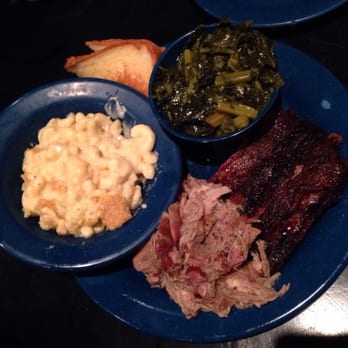 Mojo Old City BBQ - Two meat combo: pulled pork and dry rub ribs with choice of two sides. - Barbeque Near Me - St. Augustine, Florida