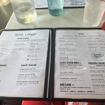 Spice Lounge - Menu - Indian Near Me - San Diego, California