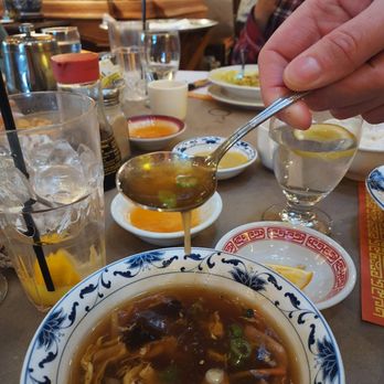 The Plum Blossom - Hot n sour soup and half of a half lobster tail. - Seafood Near Me - Troy, New York The Plum Blossom - Hot n sour soup and half of a half lobster tail. - Seafood Near Me - Troy, New York