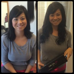 Before and After. Malaysian 22 inch hair.