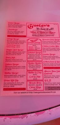 Menu photo 4 Gustav's Leavenworth, WA