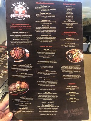 Menu photo 3 De Leon's Taco & Bar Spokane, WA Menu photo 3 De Leon's Taco & Bar Spokane, WA
