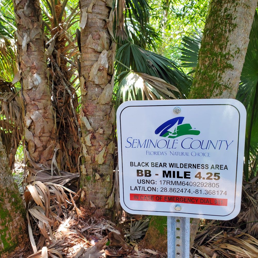 Black Bear Wilderness Area - Mile markers are every quarter mile - Hiking Near Me - Sanford, Florida