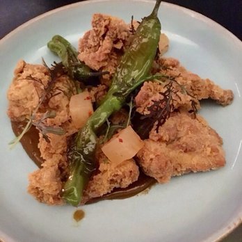 AnnaLena - light and crispy buttermilk fried chicken, enhanced with sesame dashi aioli - Canadian (New) Near Me - Vancouver, British Columbia AnnaLena - light and crispy buttermilk fried chicken, enhanced with sesame dashi aioli - Canadian (New) Near Me - Vancouver, British Columbia
