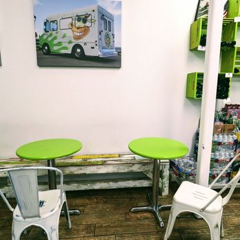 Cool Cow Creamery - Interior seating and wall art - Ice Cream & Frozen Yogurt Near Me - Kemah, Texas