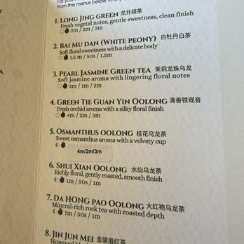 Chaffee - Menu - Tea Rooms Near Me - Temple City, California
