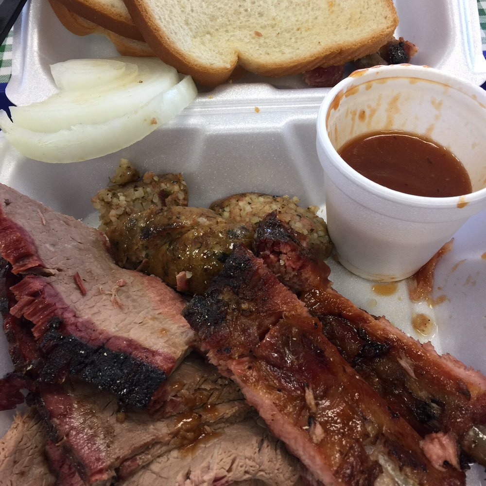 Carter's Bar-B-Que - Half way through my 3 meat plate and full but trying to finish. - Barbeque Near Me - Longview, Texas Carter's Bar-B-Que - Half way through my 3 meat plate and full but trying to finish. - Barbeque Near Me - Longview, Texas