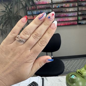 Silky Nails - Patriotic desing by heather $75 - Nail Salons Near Me - Folsom, California