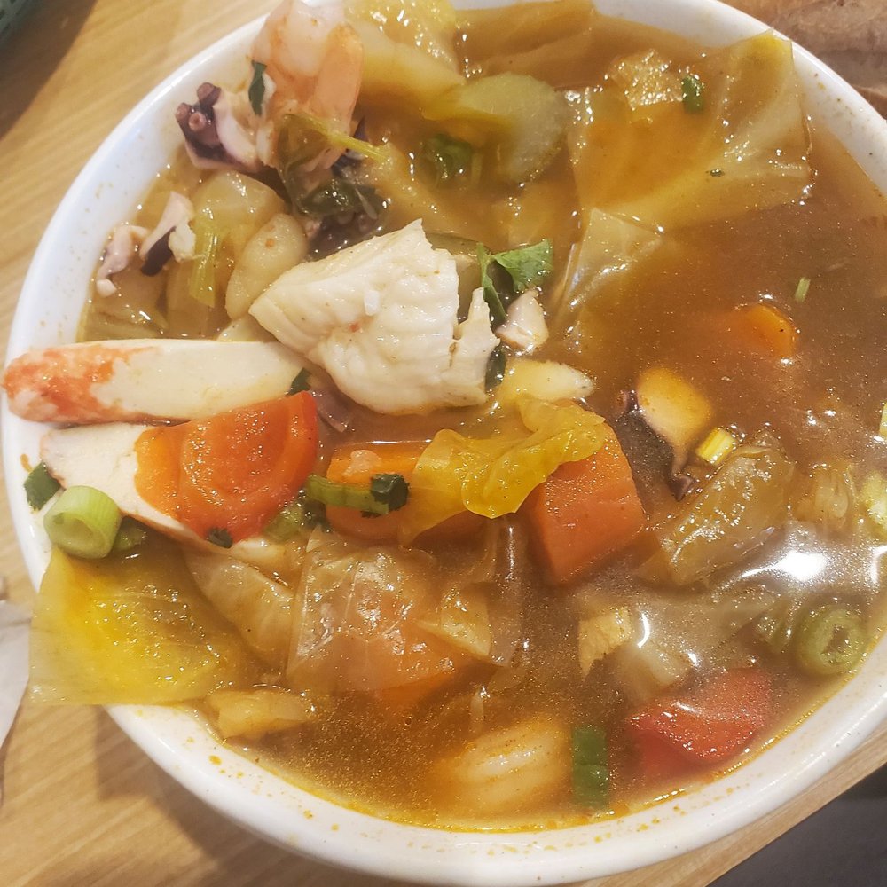Golden Seafood House - Caldo de Mariscos (shrimp, crab, octopus, fish) - Seafood Near Me - Houston, Texas