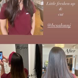 BC Salon - Cut, layers and single process.