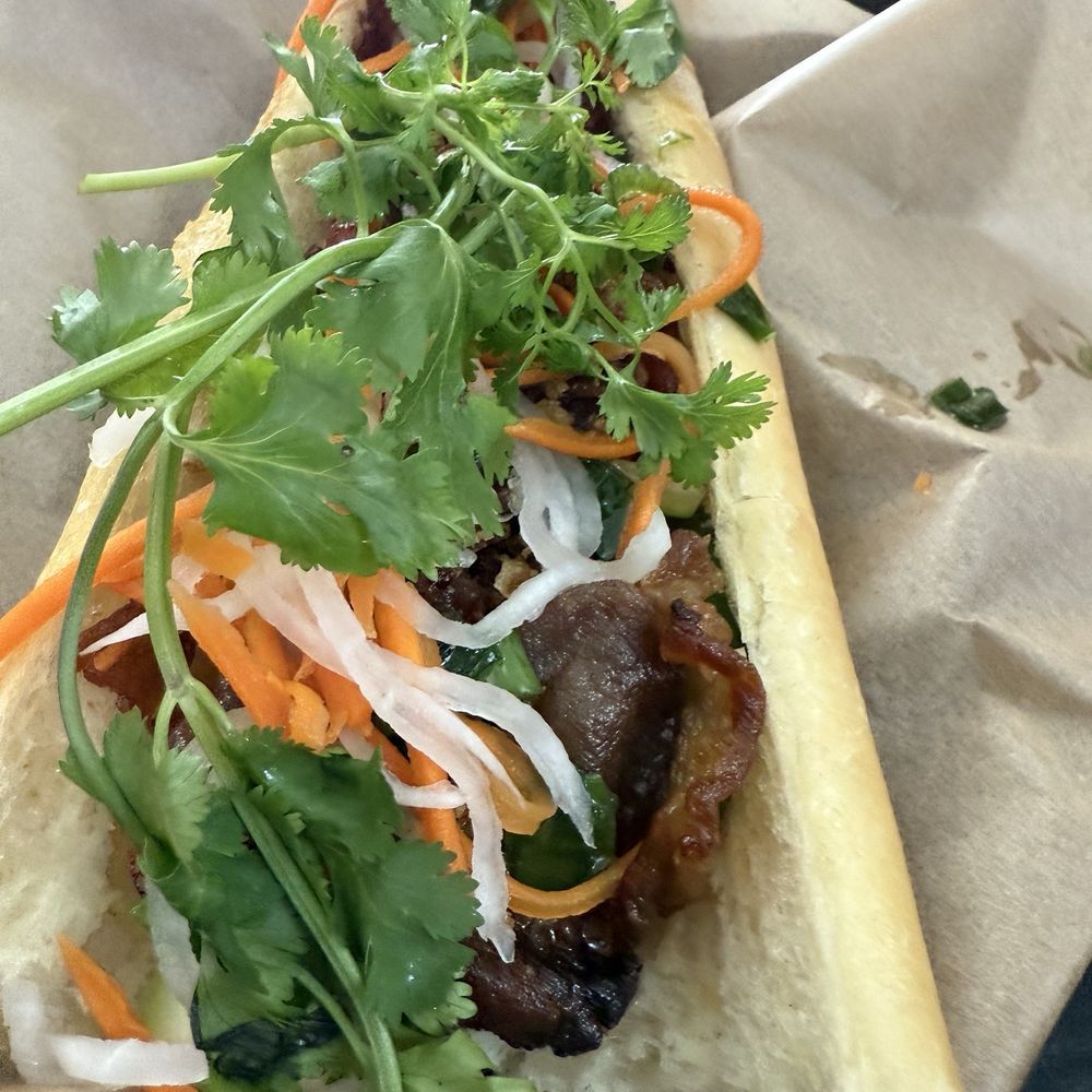 Saigon Avenue - Sandwich with Pork Sandwich.....the jalapeño thinly sliced gives it a surprising pop - Vietnamese Near Me - Monrovia, California Saigon Avenue - Sandwich with Pork Sandwich.....the jalapeño thinly sliced gives it a surprising pop - Vietnamese Near Me - Monrovia, California