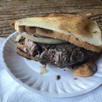 Louis' Lunch - Cheeseworks cross section - Burgers Near Me - New Haven, Connecticut Louis' Lunch - Cheeseworks cross section - Burgers Near Me - New Haven, Connecticut