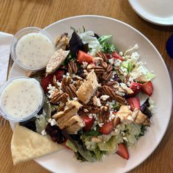 Seasonal strawberry salad add chicken