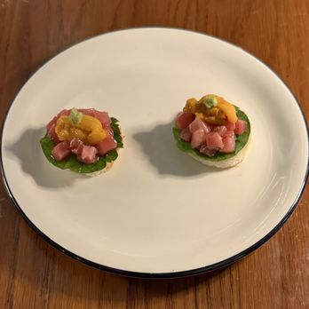 Camelia - Uni & Bluefin Tuna Toast - French Near Me - Los Angeles, California Camelia - Uni & Bluefin Tuna Toast - French Near Me - Los Angeles, California