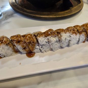 NOMA Sushi and Ramen - Sesame street roll (sesame chicken and cream cheese with a teriyaki sauce) - Sushi Bars Near Me - Rocklin, California NOMA Sushi and Ramen - Sesame street roll (sesame chicken and cream cheese with a teriyaki sauce) - Sushi Bars Near Me - Rocklin, California