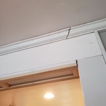 Creative Wood Designers - Moulding put up crooked ceiling paint damaged. - Carpenters Near Me - Charlotte, North Carolina Creative Wood Designers - Moulding put up crooked ceiling paint damaged. - Carpenters Near Me - Charlotte, North Carolina