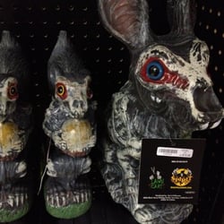 Spirit Halloween Store - Zombie lawn animals (squirrels and bunnies)