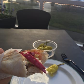 La Shish Taouk - Chicken shawarma on the patio - Halal Near Me - Edmonton, Alberta