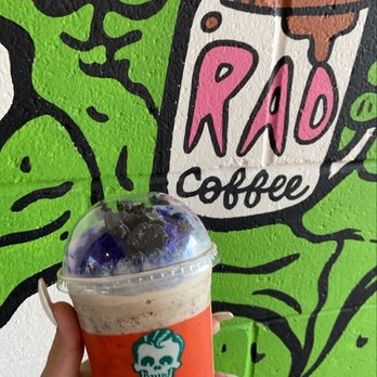 Rad Coffee - The "bride" with purple whip - Coffee & Tea Near Me - Covina, California