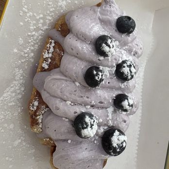 Joyu Tea & Coffee - taro berry fusion croffle - Bubble Tea Near Me - Chesapeake, Virginia