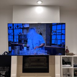 TopLevel TV Mounting - MantelMount MM540 fully lowered